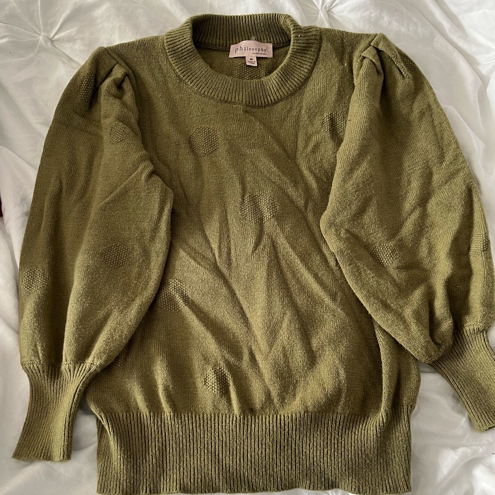 Philosophy Olive Green Sweater